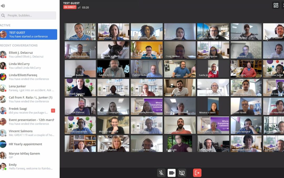 Rainbow : le premier fournisseur européen à offrir un flux de 49 vidéos en simultanés en conférence
